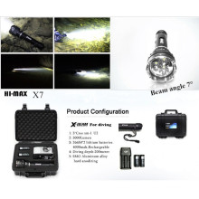Hi-max diving flashlight 3000lm 2pcs 18650 battery magnetic switch cave dive light
